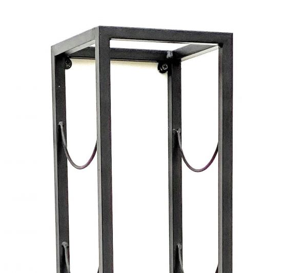 DanDiBo Weinregal Metall Wand 80 cm Schwarz Flaschenregal 96238 Flaschenhalter Wandmontage Modern Wandhalter Wandregal für 6 Flaschen