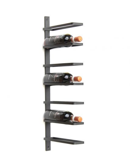 DanDiBo Wine rack Metal Wall Black 93885 Bottle rack Bottle holder Wall mounting Modern Wall holder Wall rack for 7 bottles