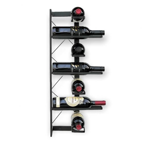 Preview: DanDiBo Weinregal Wand Hängend Metall Flaschenregal Eckregal 96292 Schwarz Weinflaschenhalter Weinhalter Bar Regal Wandregal wine rack