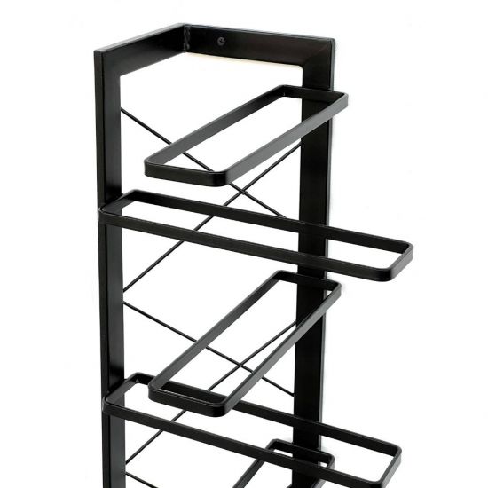 DanDiBo Weinregal Wand Hängend Metall Flaschenregal Eckregal 96292 Schwarz Weinflaschenhalter Weinhalter Bar Regal Wandregal wine rack