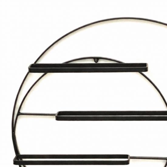 DanDiBo Weinregal Wand Metall 55 cm Schwarz Largo Rund Hängend Flaschenregal 96213 Flaschenhalter Wandmontage Wine Rack Weinständer