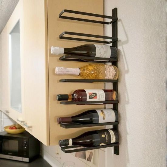 DanDiBo Weinregal Wand Metall Schwarz 93885  Flaschenregal Weinflaschenhalter Weinhalter Wine Rack