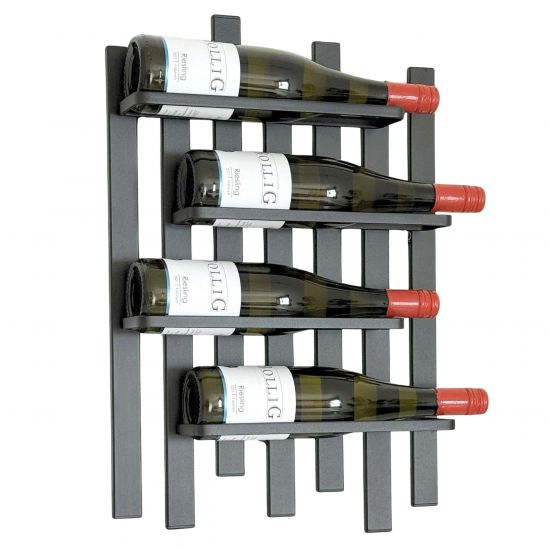 DanDiBo Weinregal Wand Metall Schwarz Modern 96691 Flaschenregal Schmal Wandmontage Wine Rack Weinflaschenhalter Weinhalter Flaschenhalter