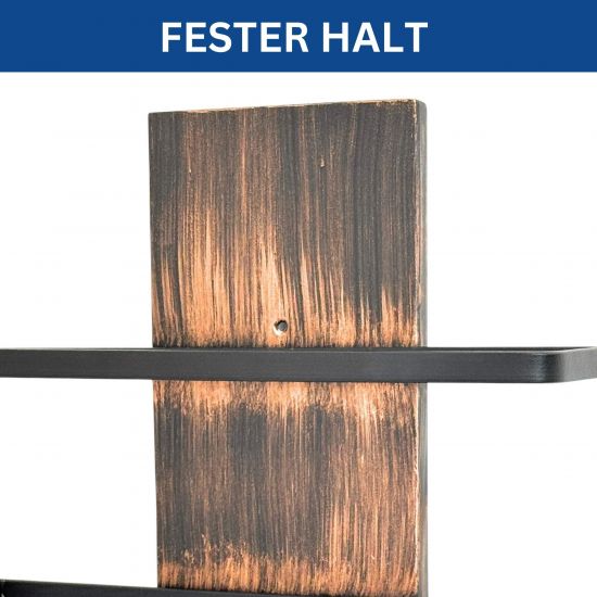 Preview: DanDiBo Weinregal Wand Metall Schwarz Modern 96694 Kupfer / Bronze Flaschenregal Schmal Wandmontage Wine Rack Weinflaschenhalter Weinhalter Flaschenhalter