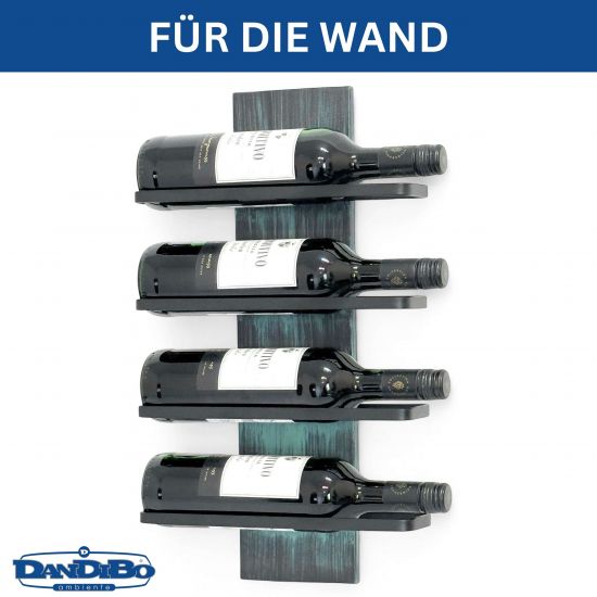 DanDiBo Weinregal Wand Metall Schwarz Modern 96695 Grün Flaschenregal Schmal Wandmontage Wine Rack Weinflaschenhalter Weinhalter Flaschenhalter