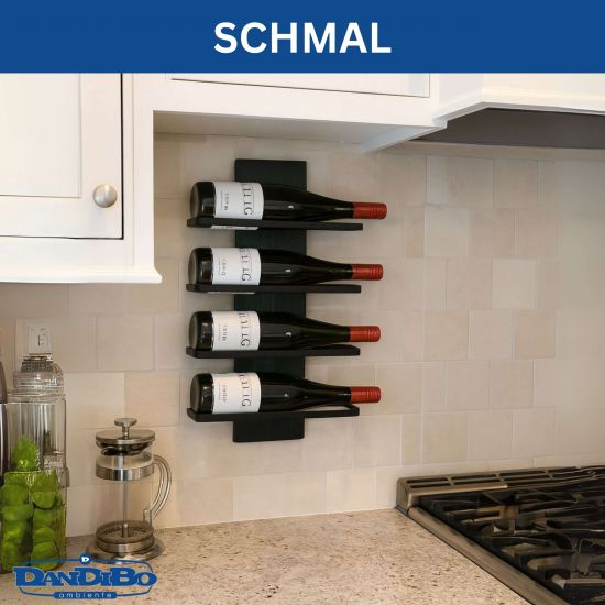 DanDiBo Weinregal Wand Metall Schwarz Modern 96695 Grün Flaschenregal Schmal Wandmontage Wine Rack Weinflaschenhalter Weinhalter Flaschenhalter