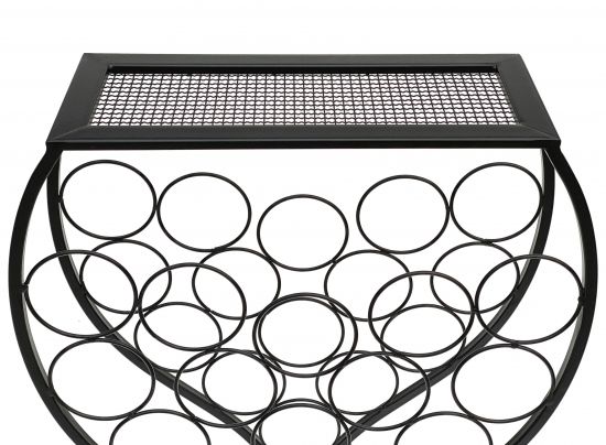 DanDiBo wine rack wine glass design metal black bottle rack standing 100 cm 96211 for 15 bottles wrought iron