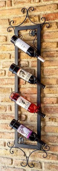 Weinregal Vino 130cm Diagonal aus Metall Flaschenständer Wandregal Bar Flaschenhalter