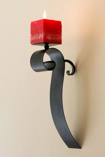 Wandleuchter Rocca 31cm Wandkerzenhalter aus Metall Kerzenhalter Antik Leuchter