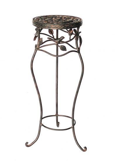 Flower Stool Metal Black Round 52 cm Flower Stand 18215 Flower Column Antique Plant Stand Plant Stool Vintage