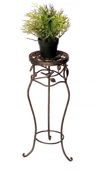 Flower Stool Metal Black Round 52 cm Flower Stand 18215 Flower Column Antique Plant Stand Plant Stool Vintage