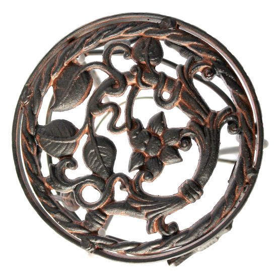 Flower Stool Metal Black Round 52 cm Flower Stand 18215 Flower Column Antique Plant Stand Plant Stool Vintage