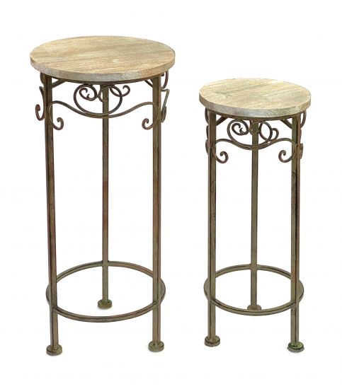 Blumenhocker Malega 2er Set 11135 Blumenständer 56, 64cm Rund Blumensäule