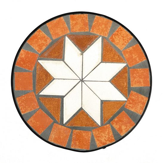 Blumenhocker Merano 54cm Mosaik 12011 Blumenständer Hocker Rund Beistelltisch