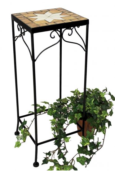 Blumenhocker Merano Mosaik 12012 Blumenständer 54 Hocker Eckig Beistelltisch