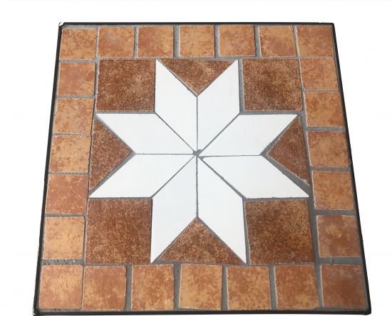 Blumenhocker Mosaik Eckig 3er Set 46, 54, 62 cm Blumenständer 12012  Beistelltisch Pflanzenständer Mosaiktisch