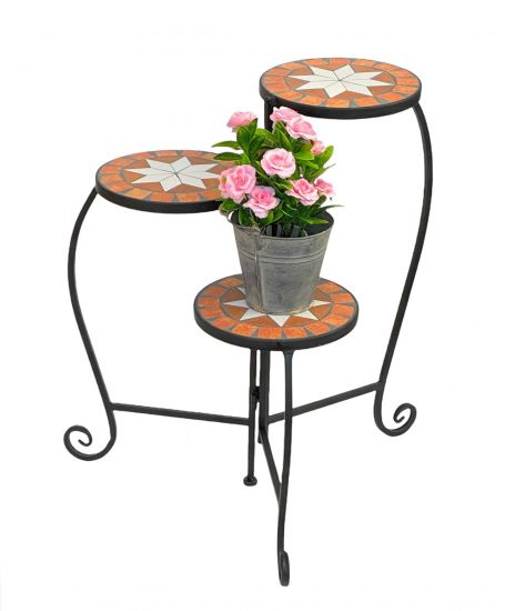 Blumentreppe Merano 12020 Mosaik 55cm Blumenständer Blumenregal Blumenhocker