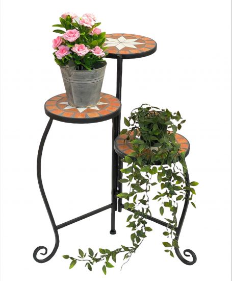 Blumentreppe Merano 12020 Mosaik 55cm Blumenständer Blumenregal Blumenhocker