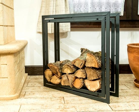 Kaminholzregal Square Kaminholzständer 70cm Holzkorb Kaminholzhalter Holzregal