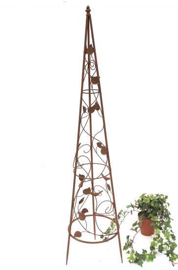 Growth support Pyramid 082547 made from metal 95cm to 164cm Fence - Stake (M - 118 cm)