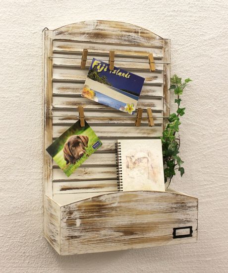 Memoboard   with  Letter tray YX-14B415 Corkboard  65cm Wallmounted shelves Infoboard  Shabby