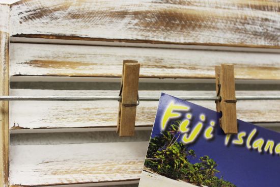 Memoboard mit Briefablage YX-14B415 Pinnwand 65cm Wandregal Memotafel Shabby