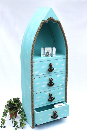 Boat Dresser   412 BadShelf117cm Shabby Dresser   Bathroom dresser   Bathroom furniture   Shelf(blue)