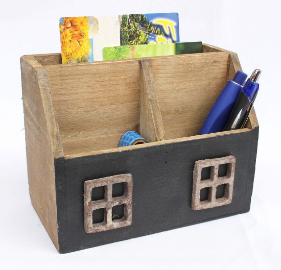 Desk organizer 14B198 Utensilo Letter tray shabby 18,5cm Seedbox Organizer