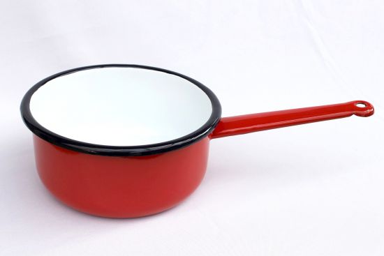 Kochtopf 2 L Topf mit Griff 515/18 Rot emailliert Emaille Kasserole Emailtopf Email