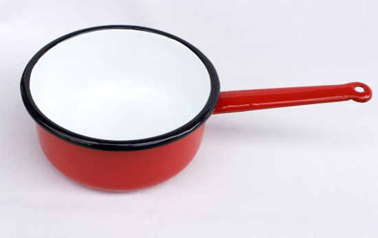 Kochtopf 2 L Topf mit Griff 515/18 Rot emailliert Emaille Kasserole Emailtopf Email