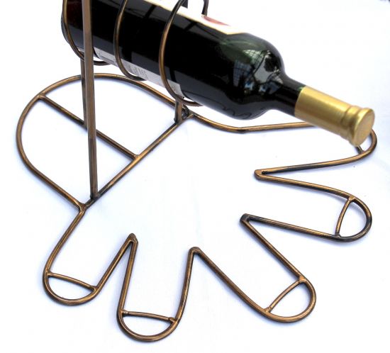 Weinregal 10-0045 Flaschenregal Flaschenhalter aus Metall 93cm Weinständer Regal