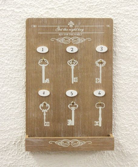 Schlüsselboard mit Ablage 18238 Schlüsselkasten Memoboard 30cm Schlüsselleiste
