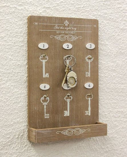 Schlüsselboard mit Ablage 18238 Schlüsselkasten Memoboard 30cm Schlüsselleiste