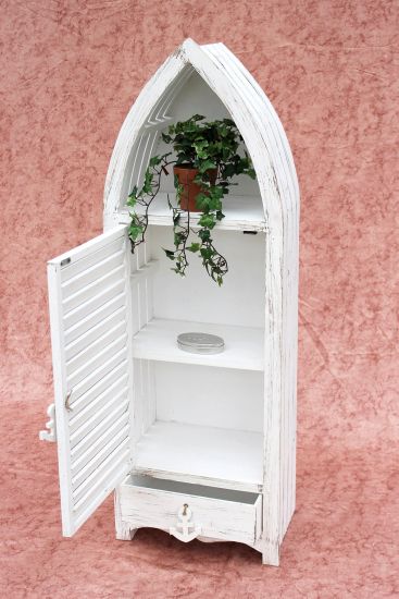 Boat Cupboard 1200012 XL Shelf 123cm Bath room Shelf Shabby Bath room Shelves white Bath room furniture