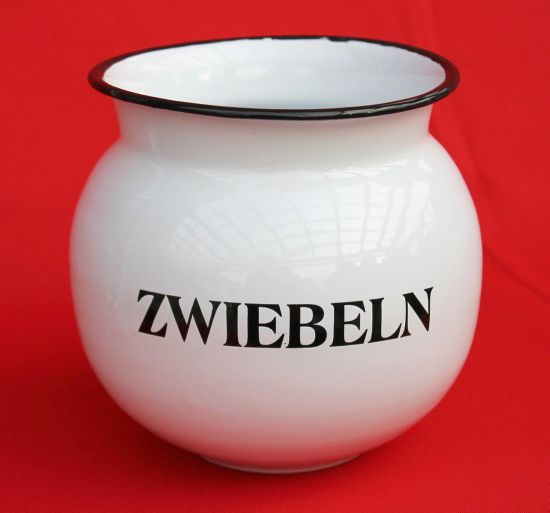 Zwiebeln Topf 51217 Aufbewahrungsdose 15cm emailliert Behälter Emaille Dose