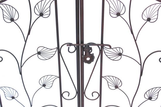 DanDiBo Rosenbogen mit Tor Tür aus Metall 101759 Gartentor 236x186 cm Schmiedeeisen Rankgerüst