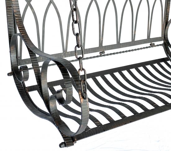 DanDiBo Hollywoodschaukel Metall 2 Sitzer Antik Vintage 18688 Schmiedeeisen Gartenschaukel Garten