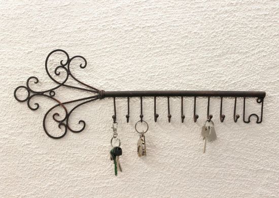 Schlüsselhänger Hakenleiste 101852 Schlüsselleiste 56cm Wandhaken Schlüsselbrett