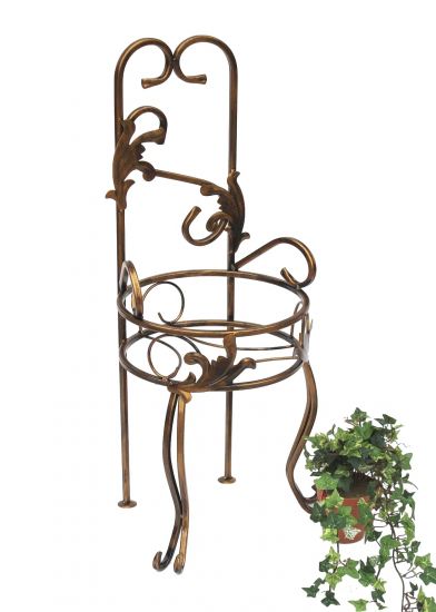 DanDiBo Blumenhocker Metall Bronze Gold 10-1105 Blumenständer Modern Pflanzenständer Pflanzenhocker Pflanzensäule