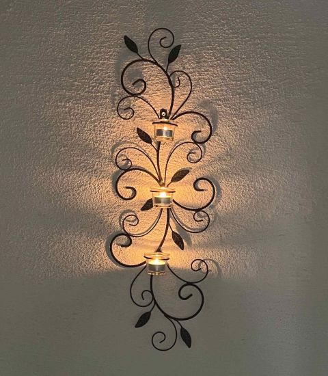 DanDiBo wall tealight holder metal wall 131001 tealight holder 75 cm sconce candle holder wall candle holder wall decoration