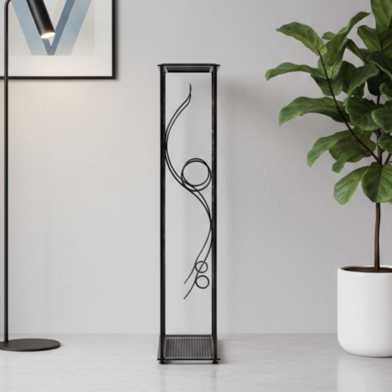 DanDiBo Wine Rack Metal Black Free-Standing Bottle Rack 100 cm Rico Modern Wine Rack Wine Stand Wine Bottle Holder