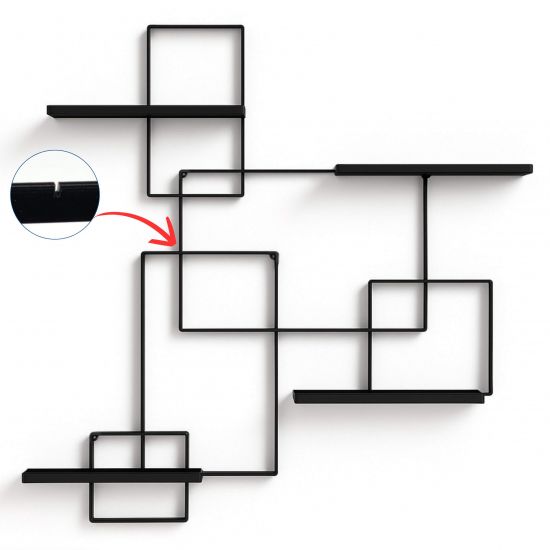 DanDiBo Wine rack Metal Black Black Line Bottle rack Bottle rack Bottle holder Wall rack