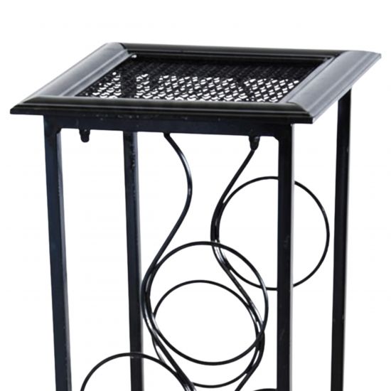 DanDiBo Wine Rack Metal Black Standing Bottle Rack 100 cm Octave Modern Wine Rack Bottle Holder Wine Bottle Rack