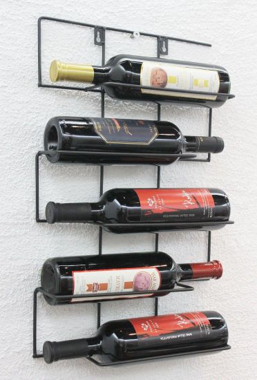 Wine rack "CINCO" 53cm HX13615 metal Bottle holder Bottle stand Shelf