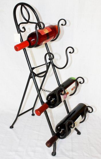 DanDiBo Weinregal zum Hinstellen aus Metall Cuatro 498-004 Flaschenständer Flaschenhalter 78 cm Regal