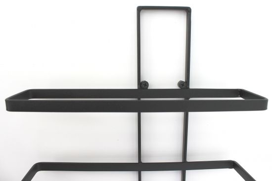 Weinregal Flaschenregal Metall Schwarz Wand Dies 116 cm für 10 Flaschen Flaschenständer Flaschenhalter