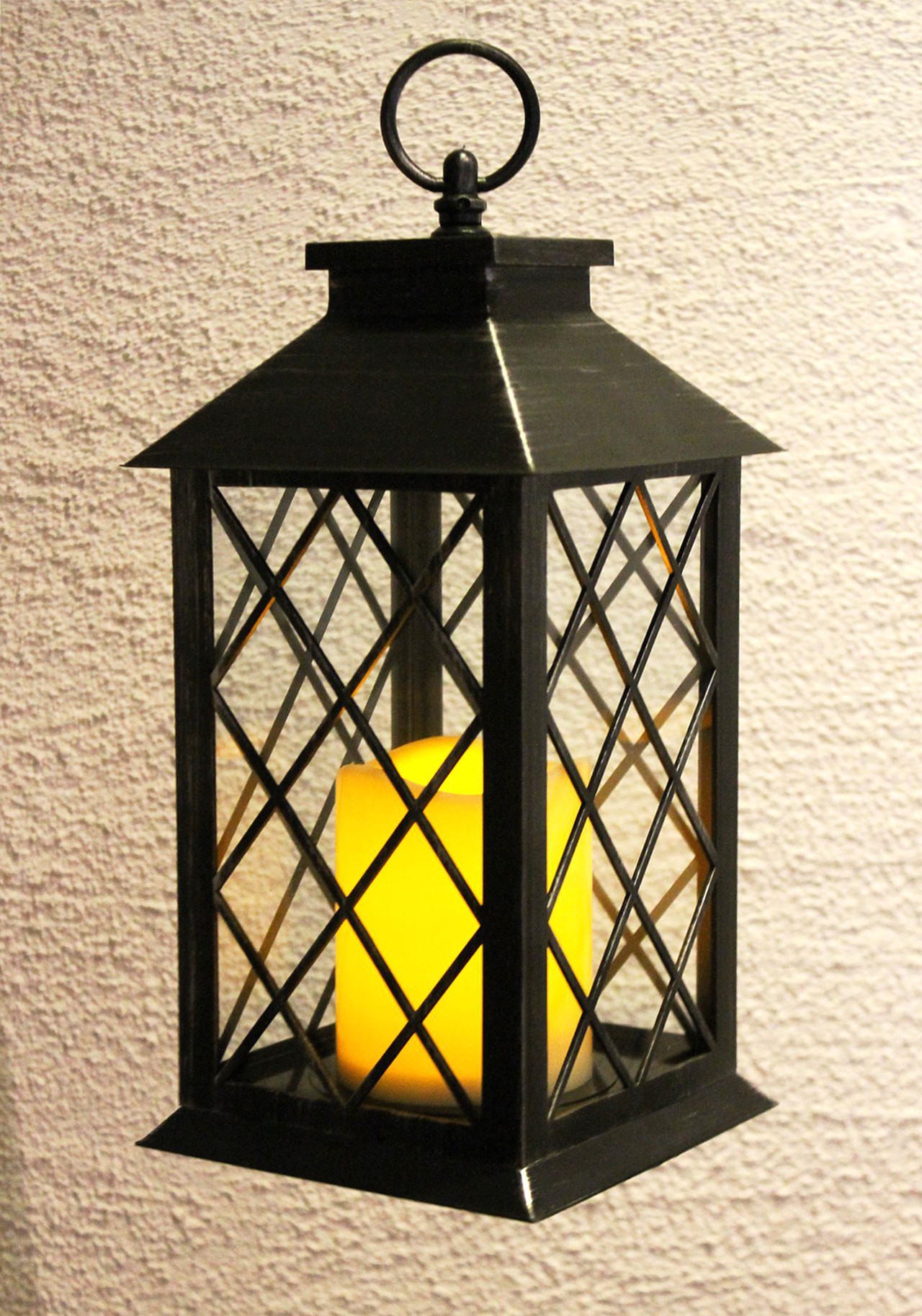 Laterne mit LED Kerze 60004 Windlicht 33cm Kerzenleuchter