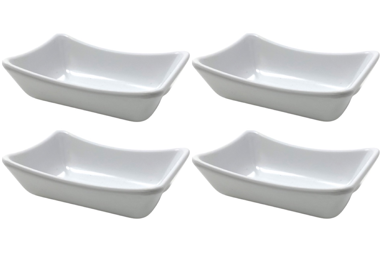 4x Dipschalen Melamin Set Weiß 756 Snackschale Servierschale Klein Mini  Saucenschälchen Soja - DanDiBo-Ambiente