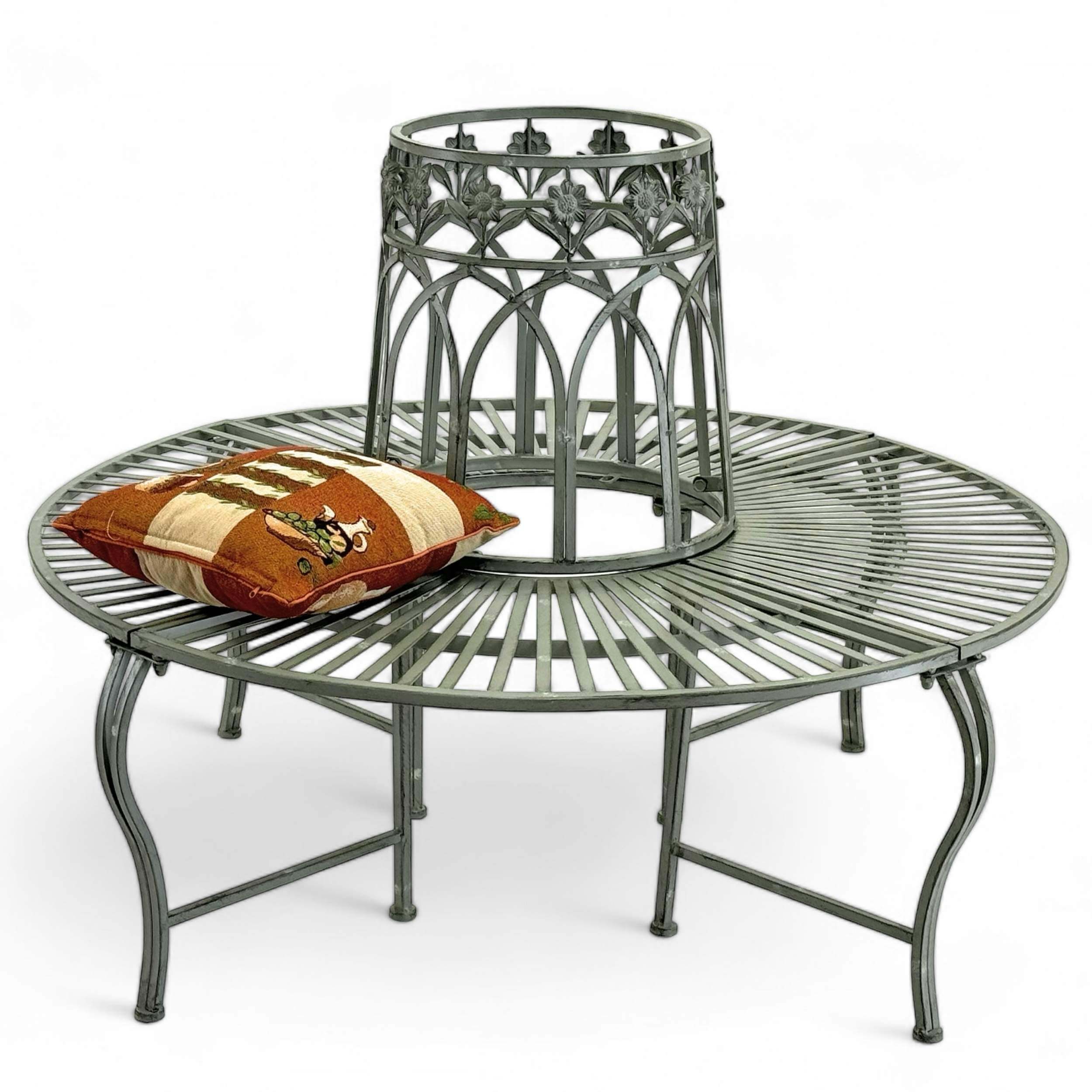 Round metal bench sale