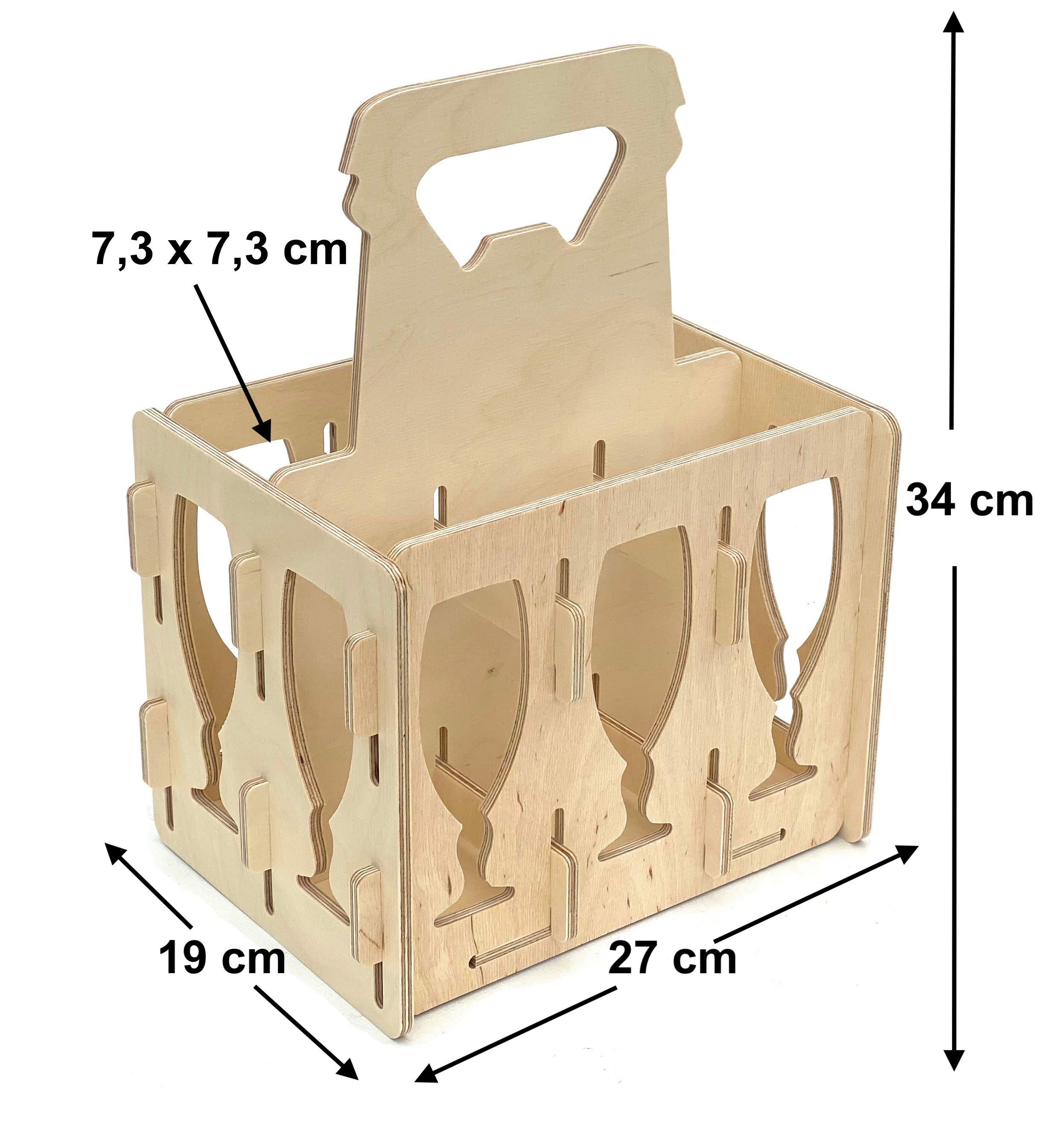 DanDiBo Bierträger aus Holz 6 Flaschen Flaschenträger 96141 Flaschenkorb  Männerhandtasche Bier - DanDiBo-Ambiente